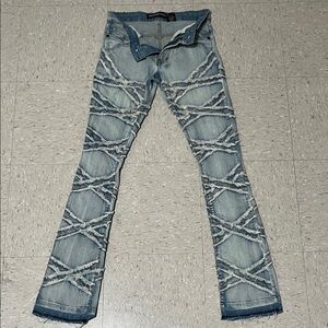 Stylish Blue Distressed Women Jeans